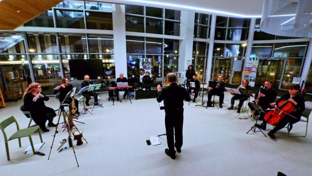 CoMA East Midlands perform in Nottingham Central Library as part of CoMA Festival 2026.
