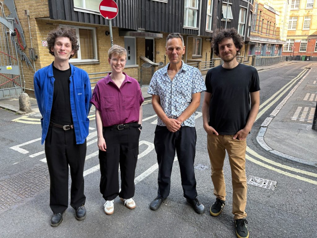 CoMA Bespoke composers Frankyn Oliver, Fraz Ireland and Uri Agnon with Matthew Shlomowitz.